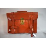 A Mid 20th Century Leather Musical Satchel, "The Douglas", 40cm Wide