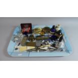 A Tray of Curios to Include Manicure Tools, Shoe Horn, Table Lighter, Nutcrackers, Razors etc