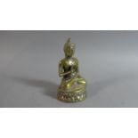 A Bronzed Seated Buddha in the Vitarka Mudra, 12cm high