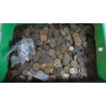 A Box Containing a Large Quantity of Bronze British Coinage