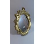 An Ornate Gilt Framed Easel Back Mirror, 35cm high