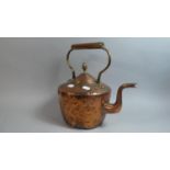 A 19th Century Large Copper Kettle with Acorn Finial, 30.5cm High