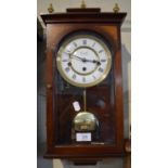 A Comitti of London Westminster Chime Wall Clock with Gilt Finals, Working Order, 53cm high