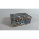 An Early 20th Century Chinese Rectangular Box with Enamelled Decoration, 10cm wide