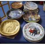 A Collection of Decorated Plates to Include Tutankhamun, Wedgwood Christmas, Enchanted Wings,