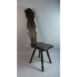 A Mid 20th Century Carved Welsh Spinning Chair
