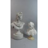 A Large Reproduction Classical Grand Tour Sculpture Together with a Marble Based Sculpture of a