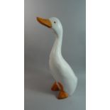 A Modern Carved Wooden Study of a Goose, 50cm high