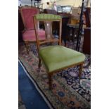 An Edwardian Inlaid Walnut Ladies Nursing Chair