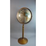 A Replogle 12" Diameter Classic Globe on Bobbin Support 78cm High