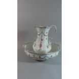 An Edwardian Chelsea Pattern Toilet Jug and Bowl Set