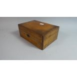 An Edwardian Mahogany Jewellery Box with Fitted Lift Out Inner Tray, 20.5cm Wide