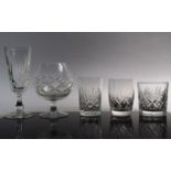 A Collection of Cut Glass to Include Four Stuart Flat Tumblers, Six Old Fashioned Tumblers, Two