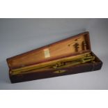 An Early 19th Century Pine Cased Brass Pantograph Inscribed Banks, 441 Strand, London Inner Paper