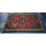 A Hand Made Mazleghan Rug, 203x130cms