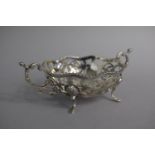 A Pierced Silver Two Handled Bowl on Four Feet, 10.5cm Diameter, Birmingham 1905