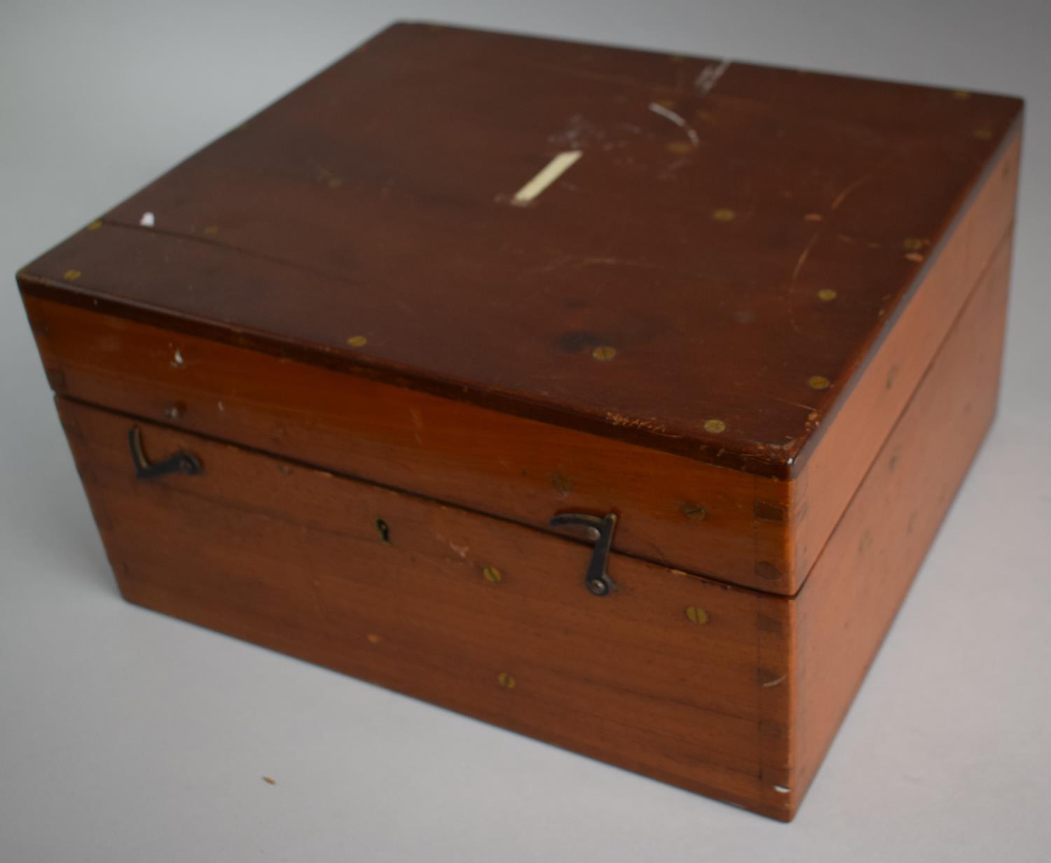 A Mahogany Cased Brass Theodolite by Troughton & Simms Having Telescope Compass, Magnifiers, - Image 4 of 5