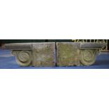A Pair of Cast Stone Architectural Corbels in the Neo-Classical Style. 23x23x49cms