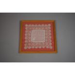 A Framed 19th Century "Valenciennes" Ladies Handkerchief