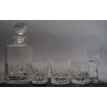 A Large Collection of Drinking Glasses to Include Two Sets of Six Cut Glass Tumblers, One Set of