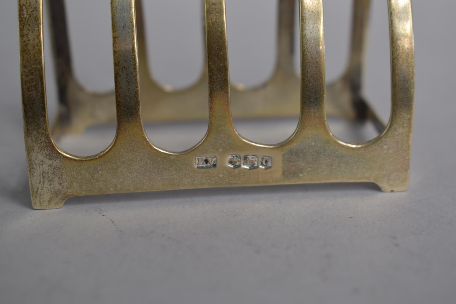 A Small Silver Four Piece Toast Rack. Sheffield 1920 - Image 2 of 2