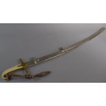 A Prince of Wales Regiment 1831 Pattern Mameluke Sabre with Etched Blade Inscribed Hawkes and Son,