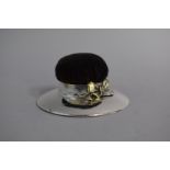 A Novelty Silver Pin Cushion in the Form of a Ladies Hat with Bow, Hallmark Almost Totally