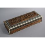 An East Indian Carved Vizagapatam Glove Box, 29cm Wide
