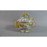 A Coalport "Coalbrookdale" Limited Edition Floral Encrusted Pot and Cover, No.1/15