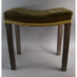A Limed Oak Coronation Stool by B North & Sons, West Wycombe, The Frame Stamped to Underside
