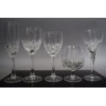 A Collection of Edinburgh Crystal Drinking Glasses to Include Six Tay Pattern Hock Wines, Two