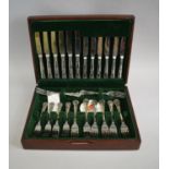 A Late 20th Century Cased Canteen of Kings Pattern Stainless Steel Cutlery