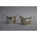 A Silver Two Handled Sugar Bowl and Matching Cream Jug, Birmingham 1924, 146gm