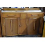 An Edwardian Oak Galleried Sideboard with Two Drawers Over Cupboard Base, 137cm Wide