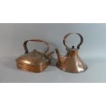 Two Copper Kettles in the Manner of Christopher Dresser