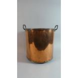 A Late 19th Century Copper Cooking Pot with Iron Handles, 26cm Diameter and 31cm High