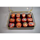 A Full Set of Franklin Mint Masterpieces of The Russian Ballet Porcelain Musical Boxes in Display