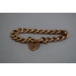 A 9ct Rose Gold Charm Bracelet. (Hollow) 15.8gms.