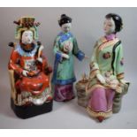 A Collection of Three Modern Oriental Figures, 35cm high