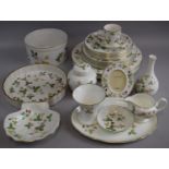 A Collection of Wedgwood Wild Strawberry Dinnerwares to Include Three Dinner Plates, Five Smaller