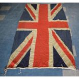 A Cloth Union Jack, Moth Damage and Holes, 267cm x 130cm