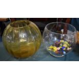 Two Glass Bowls, One Containing Glass Sweets