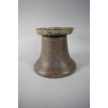 A Bronze Bell with Circular Metal Mount, 19.5cm Diameter