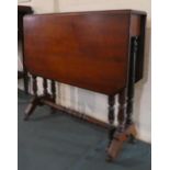 A Late Victorian/Edwardian Mahogany Drop Leaf Sutherland Table, 75cm Wide