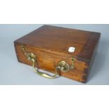 A Late 19th Century Mahogany Box with Brass Carrying Handle, 22cm Wide