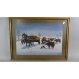 A Framed John Brian Evanson Limited Edition Print, 'Winter Feed' No.30/500, With Certification to