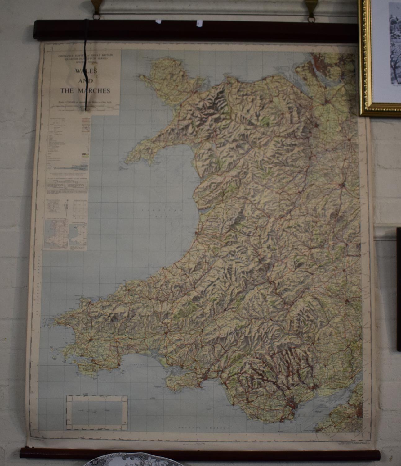 A Wall Hanging Map Ordnance Survey of Great Britain Quarter Inch (Fifth Series) Special Sheet, "