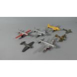 A Collection of Seven Die-Cast Planes comprising Spitfire, Lancaster, Viking Etc