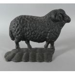 A Reproduction Cast Iron Doorstop in the Form of a Ram, 25cm Long