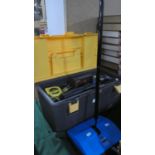 A Tool Box and Contents and a Bissell Sturdy Sweep